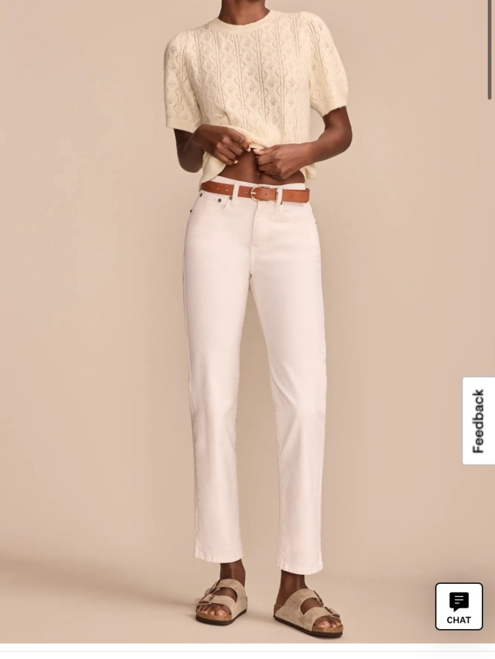 Lucky Brand High Rise Zoe Straight White Jeans